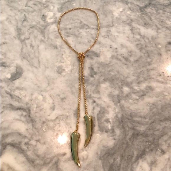 Giuseppe Zanotti Gold Horn Necklace - Picture 5 of 6